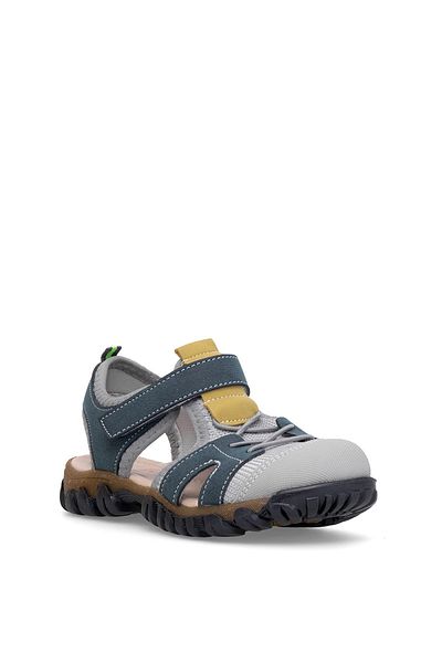 Ayakkabı Fuarı Elit Şa-P-041-25Y Booties Boys Flat Sandals Navy Blue - Gray