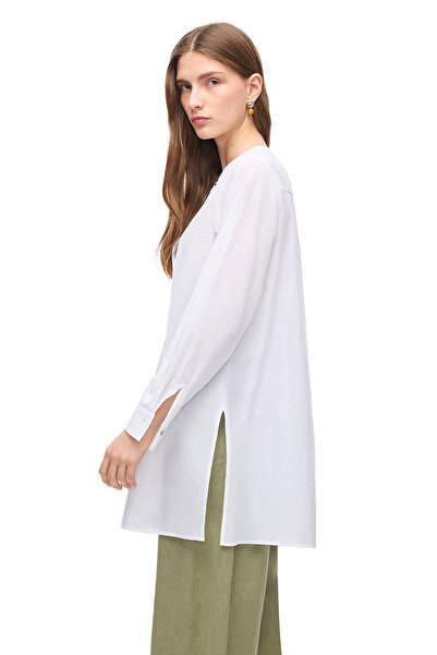 Perspective Біла сорочка Caseys з довгими рукавами та зручним кроєм