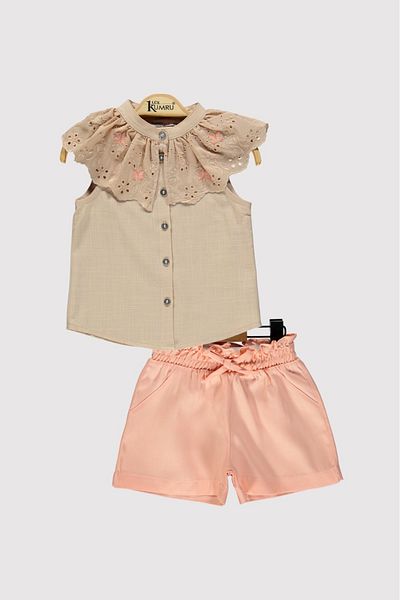 Lux Kumru Lace Detailed Girl's Shirt Suit