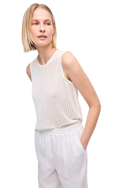 Perspective Ecru Knitwear Comfortable Fit Crew Neck Knitwear