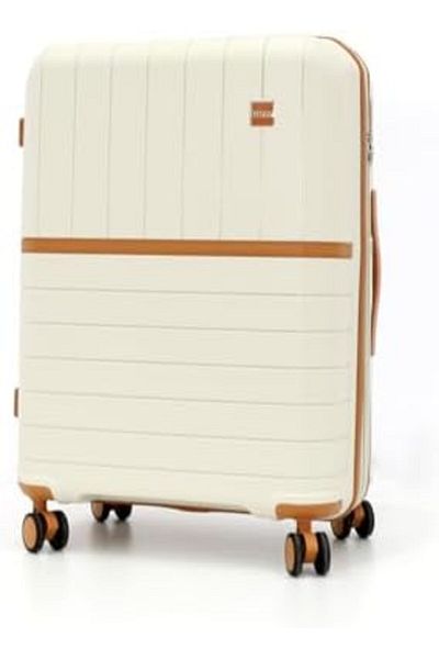 Titan Spinner Luggage with Digital Lock, L 28-M 24-S 20, White, Polycarbonate (PC)