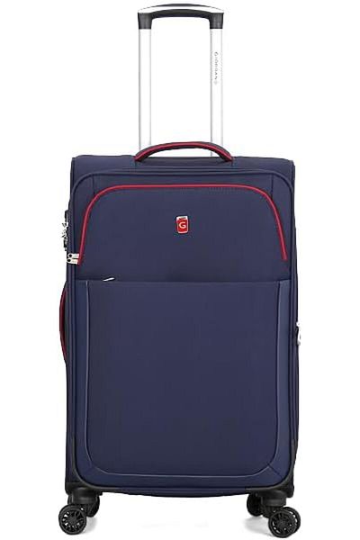 Giordano Fabric Double Spinner Luggage, 25/918/3TR-Blue
