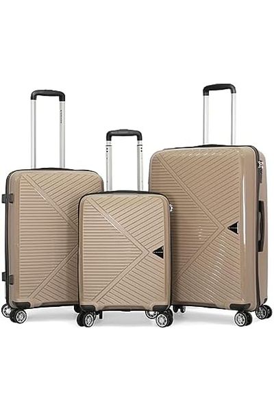 Giordano 3-Piece Luggage Set, Beige, Polycarbonate