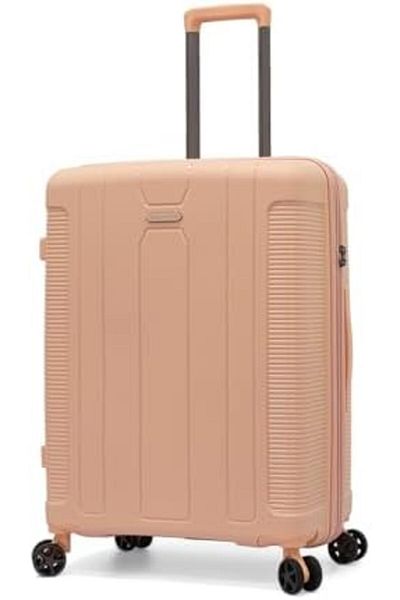 Travelite 3-Piece Unisex Hard-Shell Luggage Set (Pink, Polycarbonate)