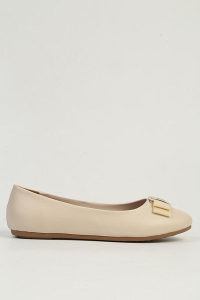 Pierre Cardin Cream Women's Ballerinas Pc-54752