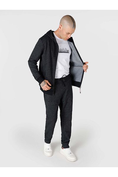 Colin's Pantaloni de sport antracit pentru bărbați, slim fit, cu talie medie