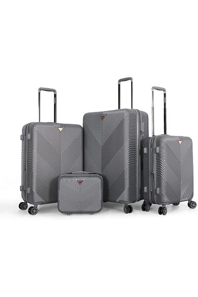 Fancl Unisex Luggage Set 304/3TR+Bc, Gray, Polycarbonate (PC)