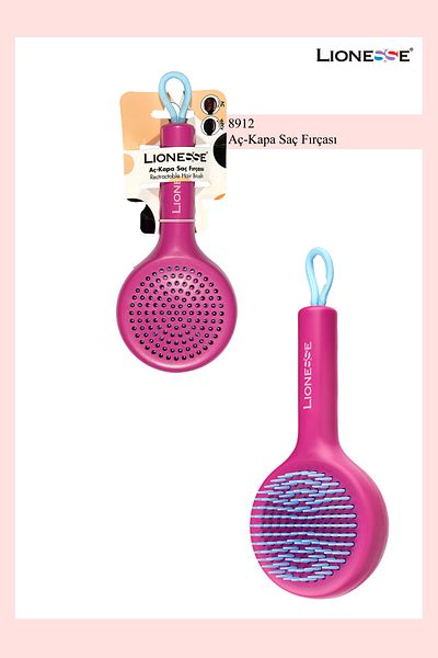 Lionesse Open-Close Hair Brush 8912 Pink