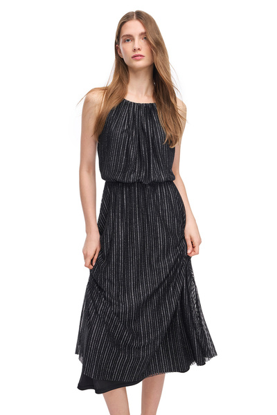 Perspective Black İdes Comfortable Fit Long Dress