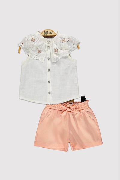 Lux Kumru Lace Detailed Girl's Shirt Suit