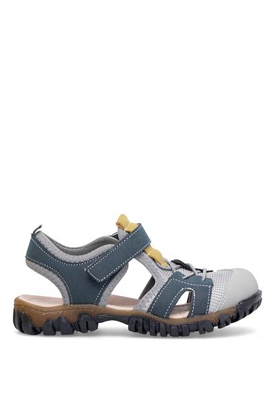 Ayakkabı Fuarı Elit Şa-P-041-25Y Booties Boys Flat Sandals Navy Blue - Gray