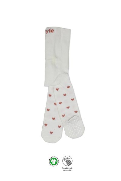 Bistyle Organic Girl Boy Baby Kids Combed Cotton Pantyhose Non-Slip Love