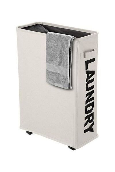 COOYA Laundry basket with stand foldable, ultra-thin, waterproof, with wheels,for clothes and storage