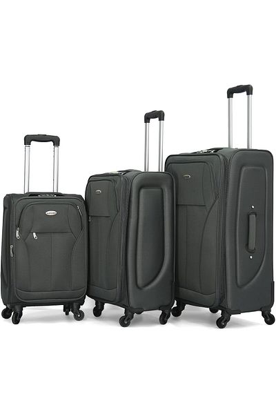 Giordano 3-piece Travel Bag Set L 28-m 24-s 20 Charcoal 25/913/3tr Gray,
