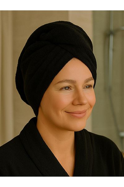 Ender Home Dreamsoft Buttoned Hair Drying Cap – Velvet
