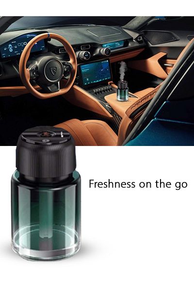 MACON Rechargeable Air Diffuser with Fragrance Oil – For Car & Room Use | Portable & Stylish