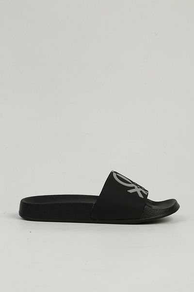 Benetton Black Gray Women's Slippers Bn-1437