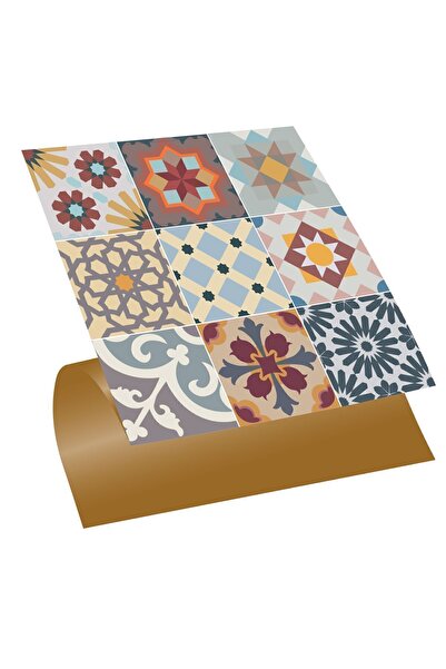 TİNK Kendinden Yapışkanlı Karma Agora Desenli Pvc Karo 30x30 Cm (33 Adet) 3m2