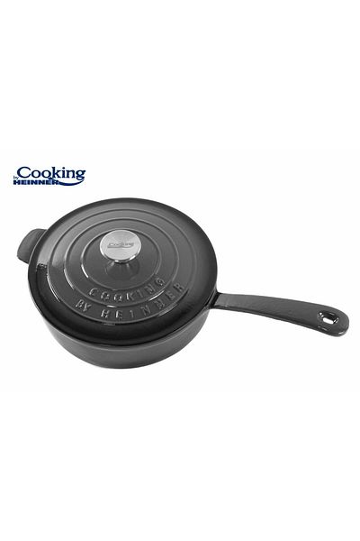 Cooking by Heinner Cookine By Heinner enameled cast iron deep frying pan with lid, size 19x9 cm, capacity 1.8l