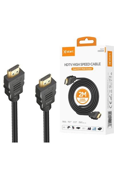 REDz Accessories HDMI Audio/Video Cable, X-Start HD004, Length 2M, 2160P Resolution, Silicone, Black