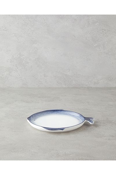 English Home Marinova Porcelain Cake Plate 23 cm Blue-White