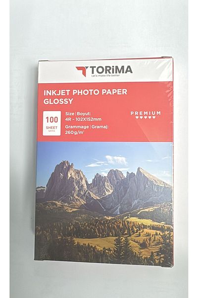 AS TİCARET 260 GR 10X15 Glossy 100 Pieces Inject Paper
