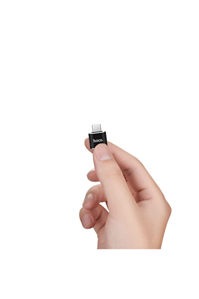 REDz Accessories Προσαρμογέας USB σε Type-C, Hoco UA5, Τεχνολογία OTG, Υποστηρίζει μεταφορά δεδομένων 2.4A, Παγκόσμιος, Μαύρος