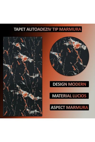 NEXTLY Set 10 X Tapet Autoadeziv Imitatie Marmura , Waterproof, Ajustabil, Adeziv Puternic, Usor