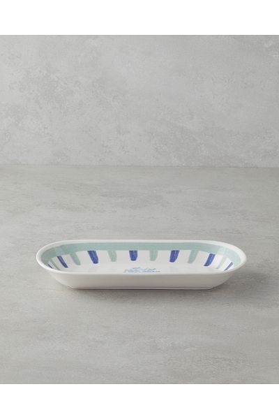 English Home Mariscopia Ceramic Boat Plate 25 cm Blue-Green