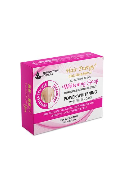 Hair Energy Glutathione Whitening Soap | Deep Face Cleansing | All Skin Types | Face Soap Bar| 100g