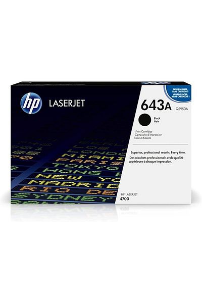 HP 643A Black Original LaserJet Toner Cartridge - Q5950A