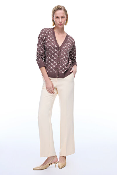 Perspective Morningstar Slim Fit Long Light Beige Trousers