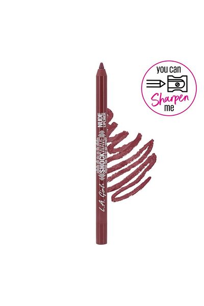 L.A. Girl Creion de buze rezistent la apă și ultra-rezistent L.A. Girl Shockwave Nude Lipline 743 Rosewood, 1.2g