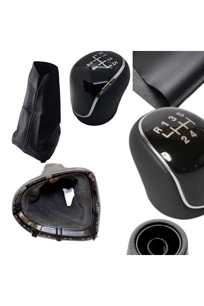 ZETOTO Leather Covering Gear Shift Knob & Gaiter Suit for Renaultkangoo 1 Megane 1