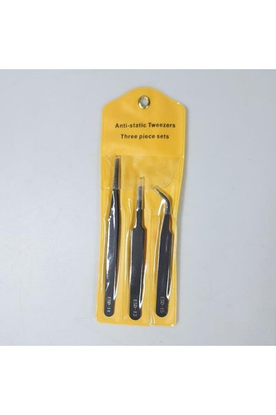 Hatfon Elektronik Antistatic Tweezers Set 3 Pieces