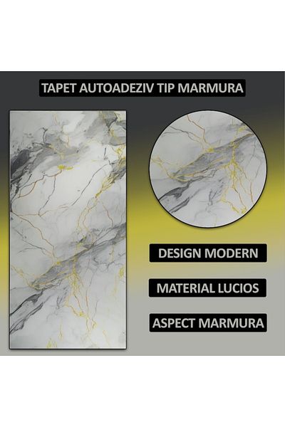 NEXTLY Set 20 x tapet autoadeziv imitatie marmura NEXTLY, 30x60 cm, 2mm grosime 250-2