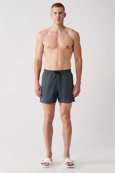 Avva Men's Anthracite Quick Dry Standard Size Swimsuit Sea Shorts E 003801