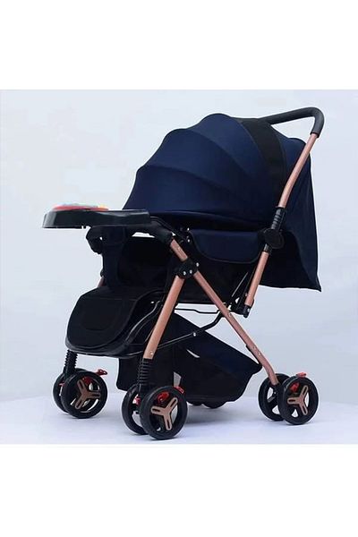 Yelajoy Folding Travel Trolley, With Storage Basket, High-Quality Materials, Durable, 54x69x100 Cm, Blue