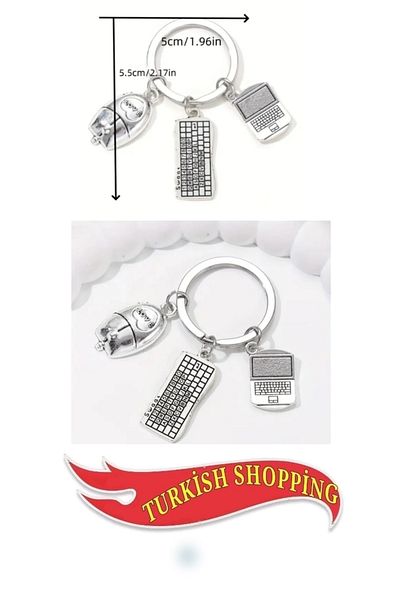 shop Zinc Alloy Mause Keyboard Computer Keychain