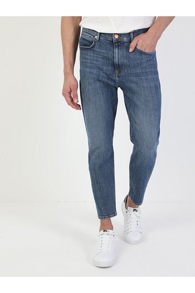 Colin's Pantaloni de jeans indigo pentru bărbați, cu picioare de morcov, cu picioare de morcov