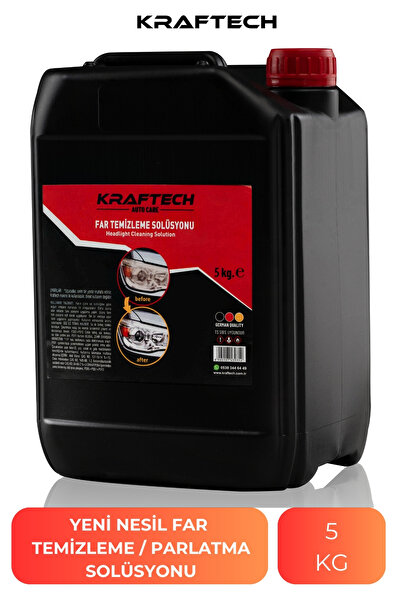 kraftech Yeni Nesil Premium I Buharlı Far Temizleme Sıvısı Ve Parlatma Solüsyonu I Kloroform Uyumlu I 5 Kg