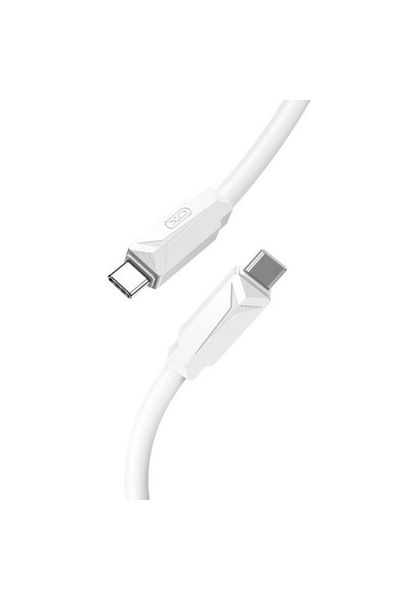 REDz Accessories Cablu XO-NB-Q233B, Tip-C la Tip-C, 1m, Compatibil cu iPhone 15/16 și Android, 60W, Alb