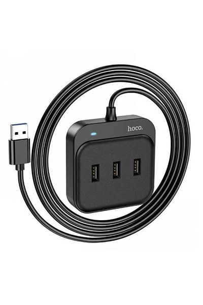 REDz Accessories 4-port Usb Hub Cable, Hoco Hb31 Easy, Black