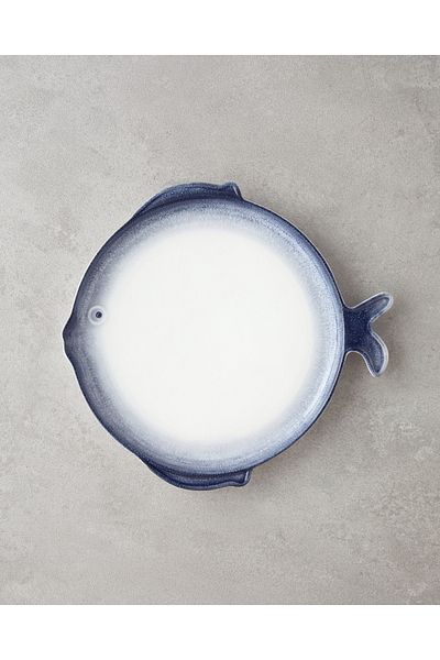 English Home Marinova Porcelain Cake Plate 23 cm Blue-White