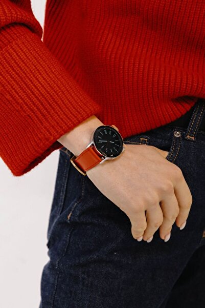 FRO LW-38 Kadın Akıllı Kol Saati - Silver Kasa  Kırmızı Kordon Tansiyon & Nabız Ölçümü Spor Takibi