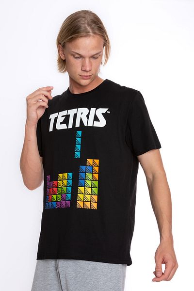 DAYCO Γνήσιο ανδρικό μπλουζάκι με μοτίβο Tetris με άδεια χρήσης - TETRS-55219