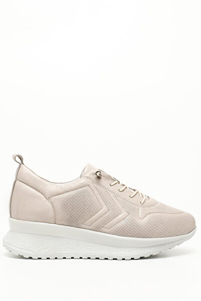 GÖNDERİ(R) Women's / Girls Gray Gum Genuine Leather Round Toe Padded Sole Lace Up Sport Women Sneaker 45088