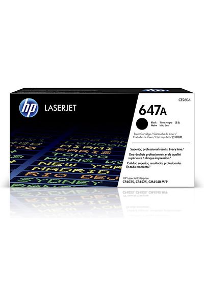 HP 647A Hewlett Packard Original Laserjet Colour Sphere Toner Cartridge, Black - CE260A