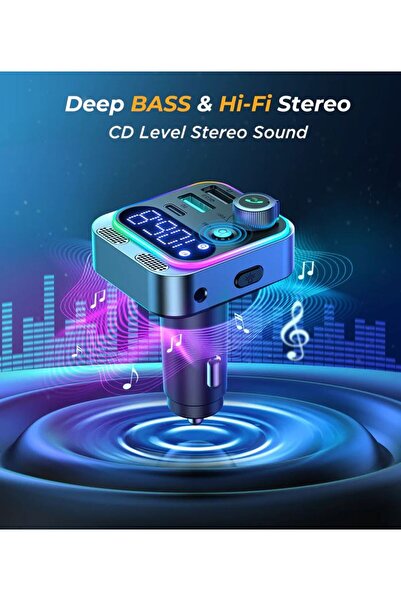 REDz Accessories Φορτιστής Αυτοκινήτου με Διαμορφωτή FM, Joyroom JR-CL16, BT 5.3, 1 x USB και 1 x type-C, Μαύρο