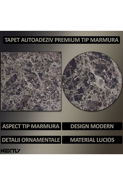NEXTLY Set 40 X Tapet Autoadeziv Imitatie Marmura , Waterproof, Ajustabil, Adeziv Puternic, Usor